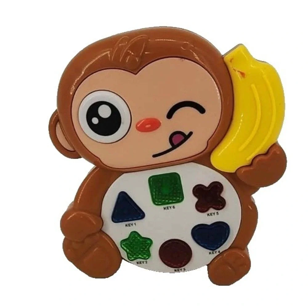 Musical Monkeys Toy Brown Monkey Banana Phone‎ Shape Sorter Buttons